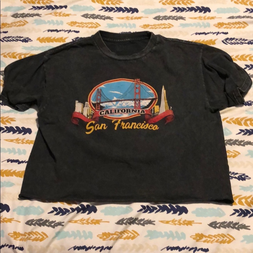 J. Galt San Francisco Distressed Crop Top